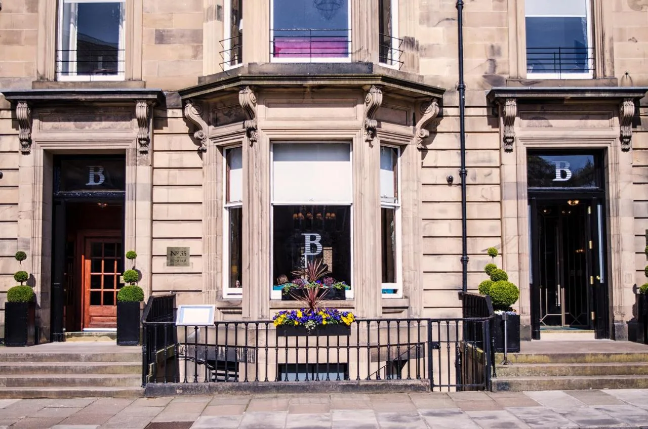 a building with two entrances to a store at The Bonham in Edinburgh